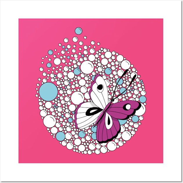 Butterfly in bubbles. Wall Art by AliDia